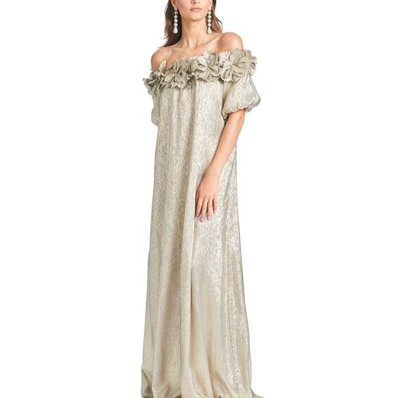 Sachin And Babi 'Valentina' Silver Gown Size XS - Picture 1 of 4